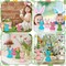 5 Pcs Easter Decorations Wooden Easter Bunny Signs Freestanding Bunny Table Decor Farmhouse Rabbit Shaped Wood Tabletop Centerpieces with Jute Rope Tiered Tray for Spring Home Office Desk